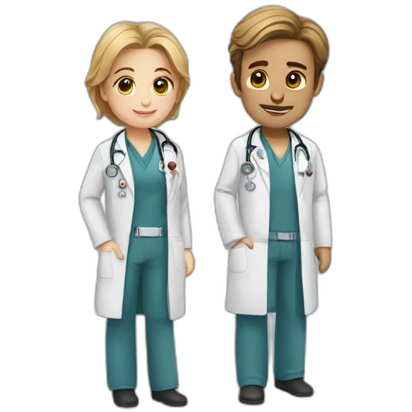 Two doctors in love emoji