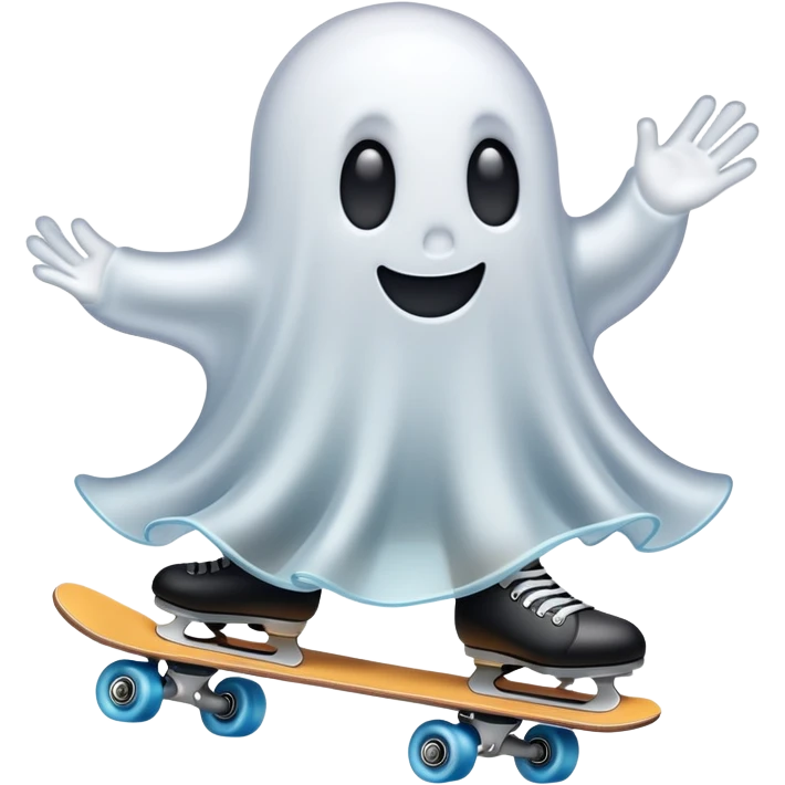skating ghost emoji  emoji