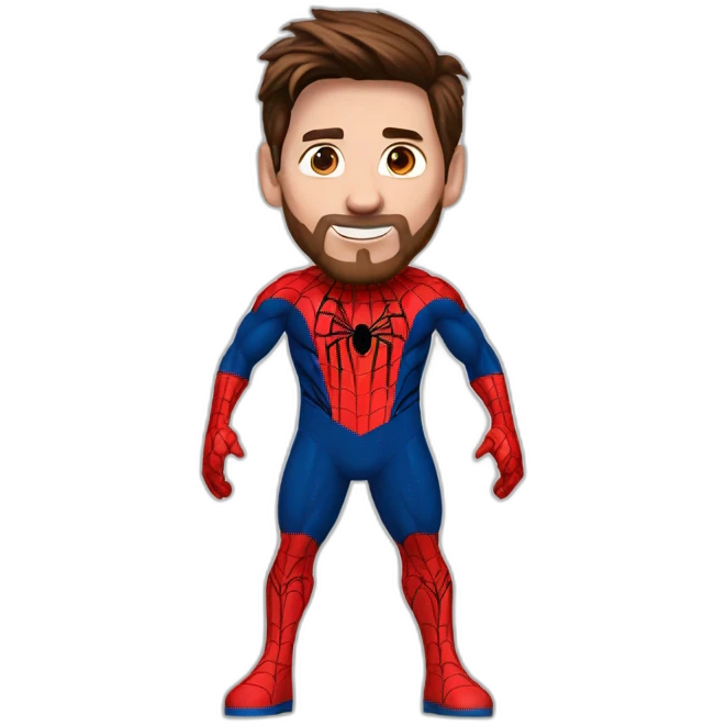 lionel messi as spider man emoji