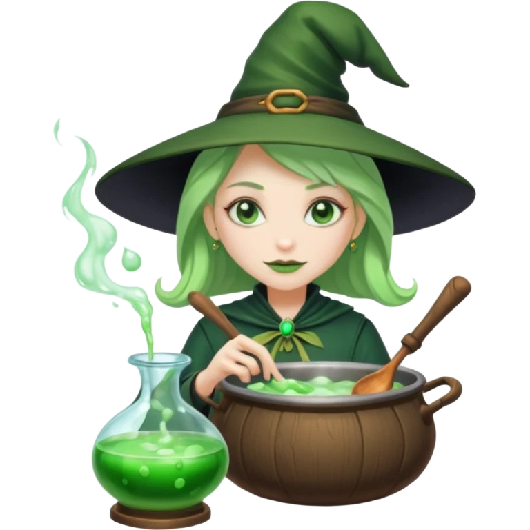 green witch cooking potion emoji