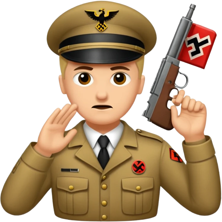 Hazme un emoji de la bandera nazi  con el real logo nazi emoji