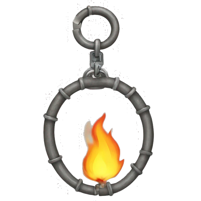 natural gas flame in handcuffs emoji