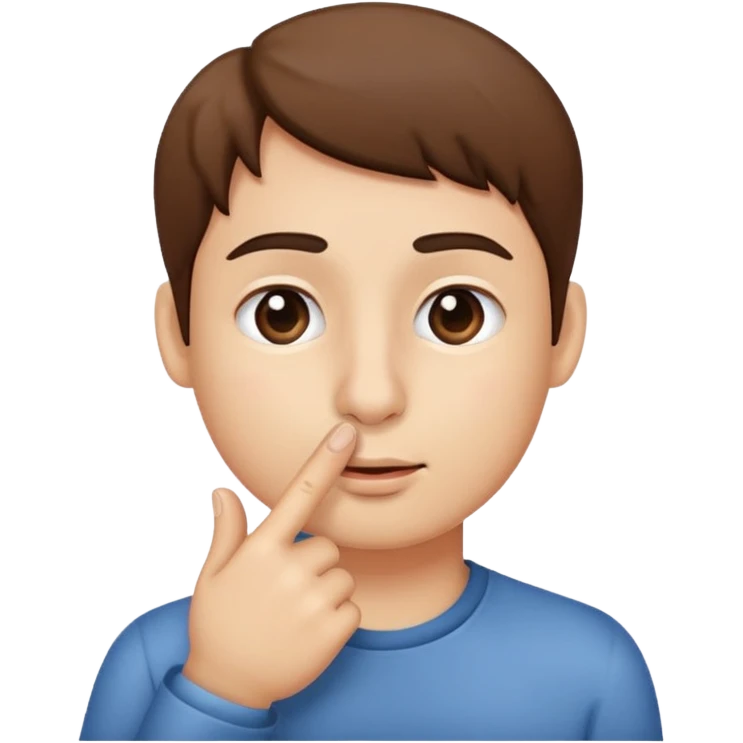 Finger on nose emoji