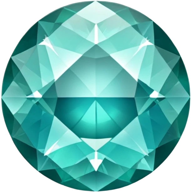 Round brilliant cut grandidierite showing unique blue-green color shift and sparkle emoji