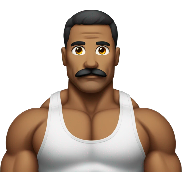 bodybuilder with the mustache emoji