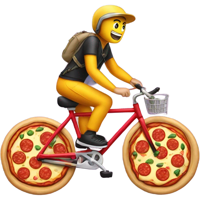 Pizza on a bike emoji
