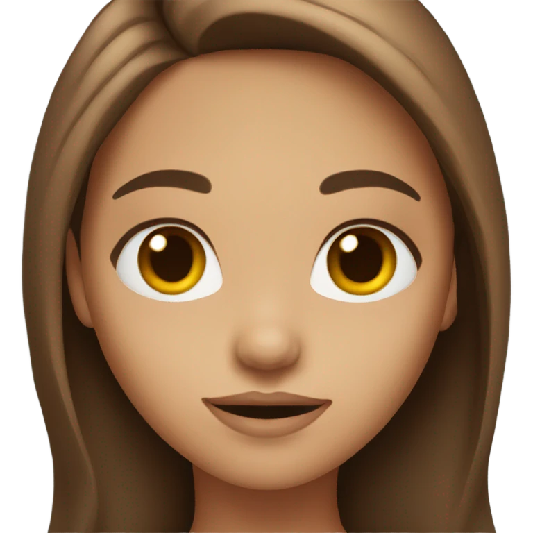 Pretty girl with brown hair emoji