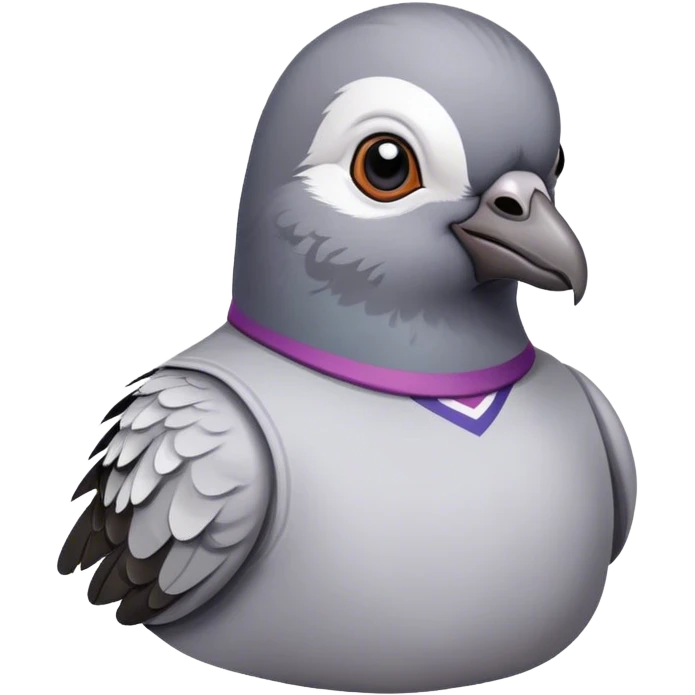 Pigeon wears a jersey emoji