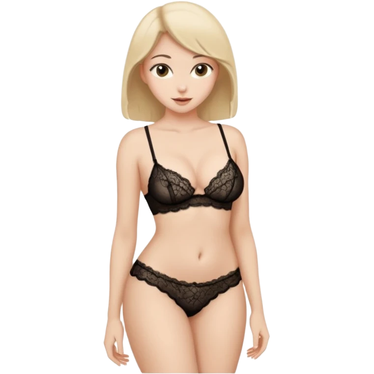 Sexy slim fully nude girl big boobs with black panty emoji