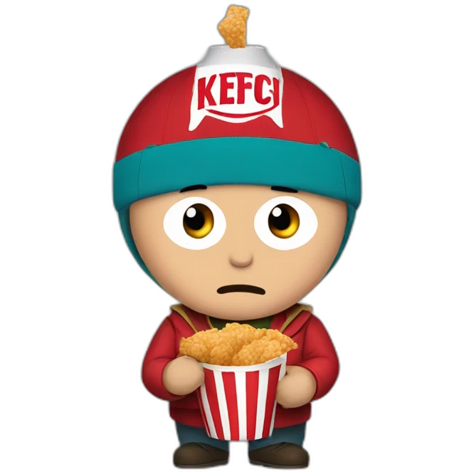 Cartman eating KFC emoji