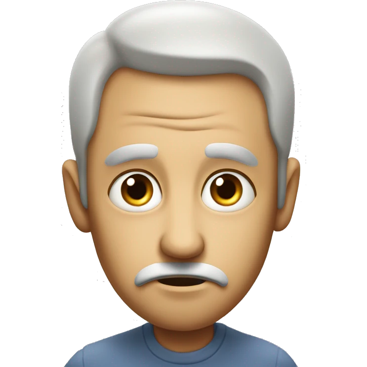 Strange and desperate looking man in his eyes reaching his hand out emoji