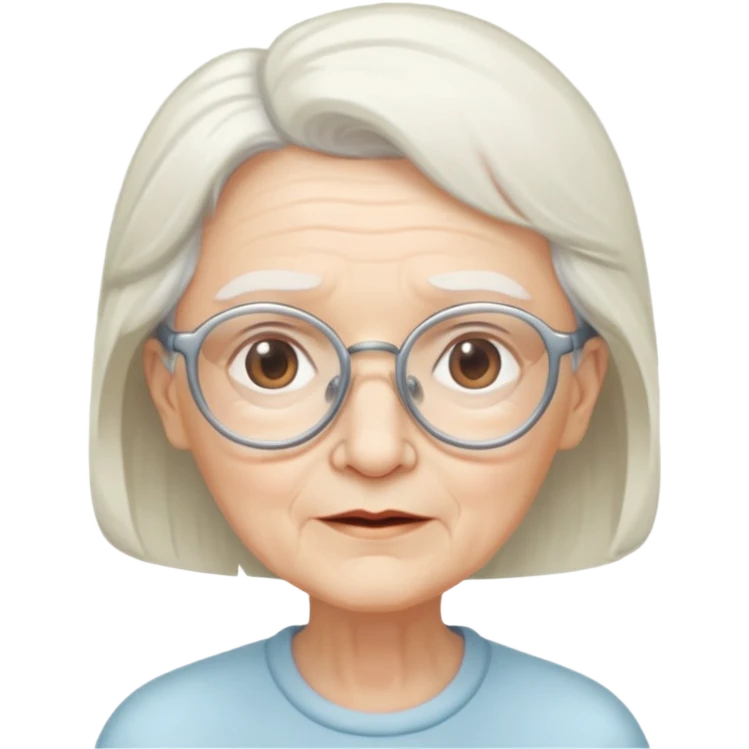 cartoon characters showing older people, ethereal emoji