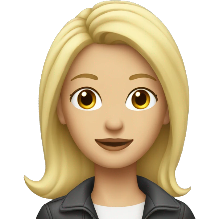 Woman with blonde hair riding on a jet emoji