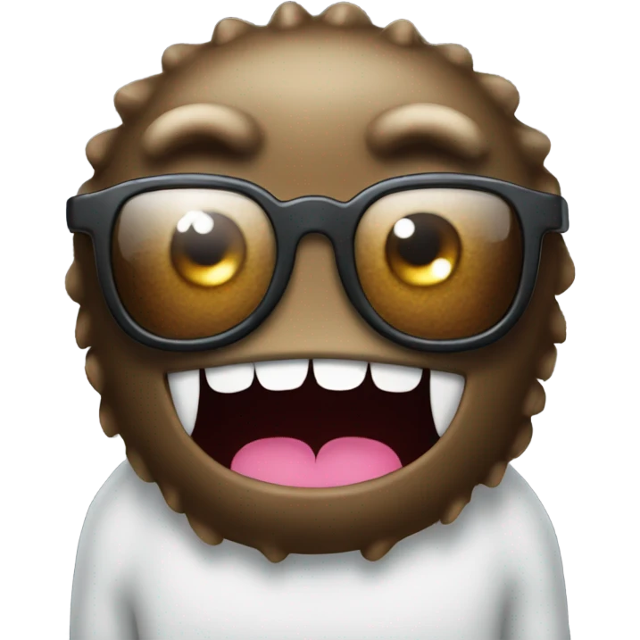 cute domo monster with glasses emoji