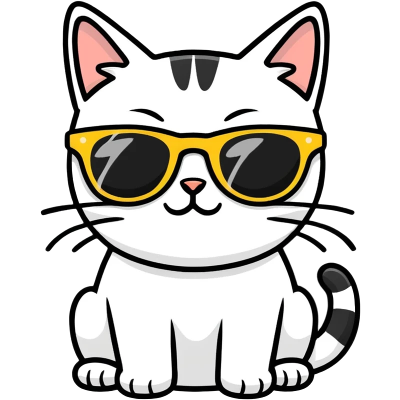 Cat with sunglasses emoji