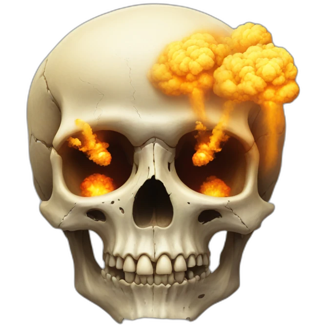 skull nuclear explosion study to emoji
