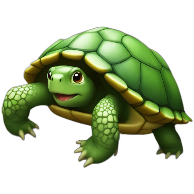 tortue sur singe emoji