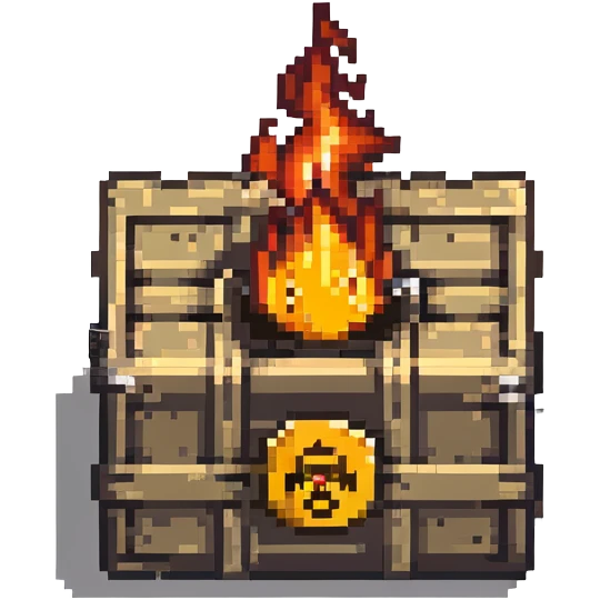 power up crate with bomb and fire symbol emoji
