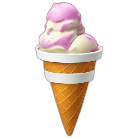 Ice cream cup with the text “Officine del gelato” written on it emoji