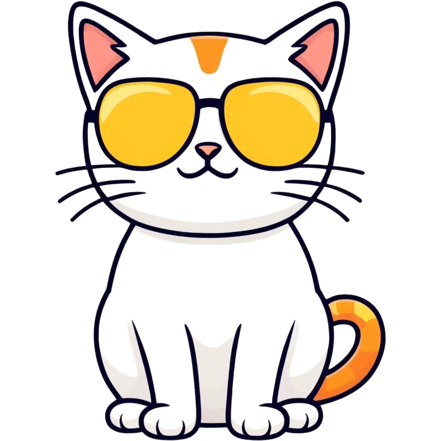 Cat with sunglasses emoji