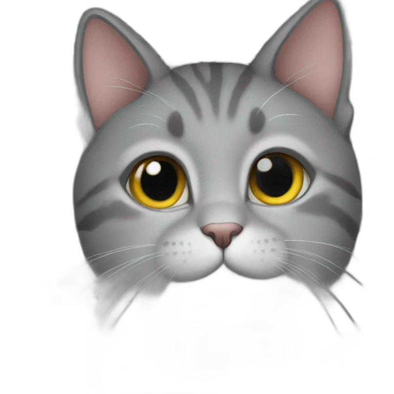 grey cat on keyboard emoji