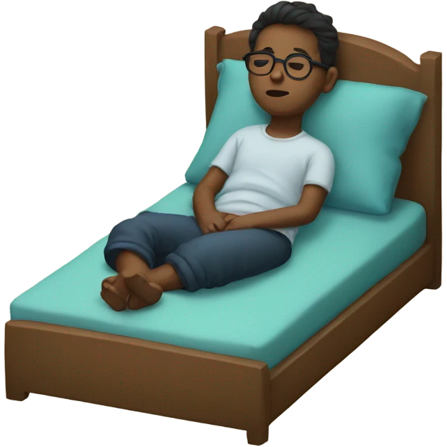 sleeping boy with glasses emoji