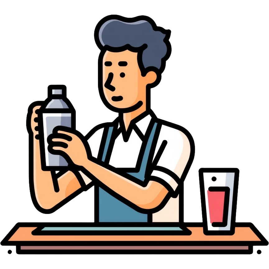 bartender using cocktail shaker emoji