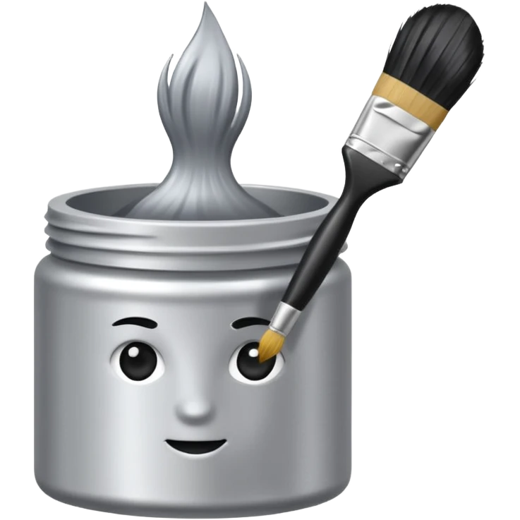 tube of hair dye with a brush next to it emoji