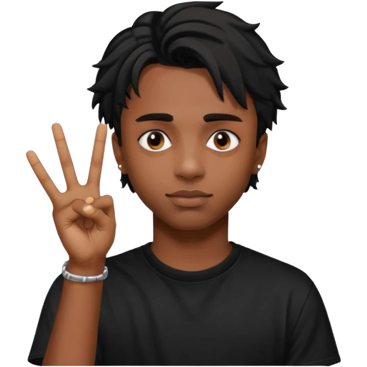 Playboi carti hand sign in front of face emoji
