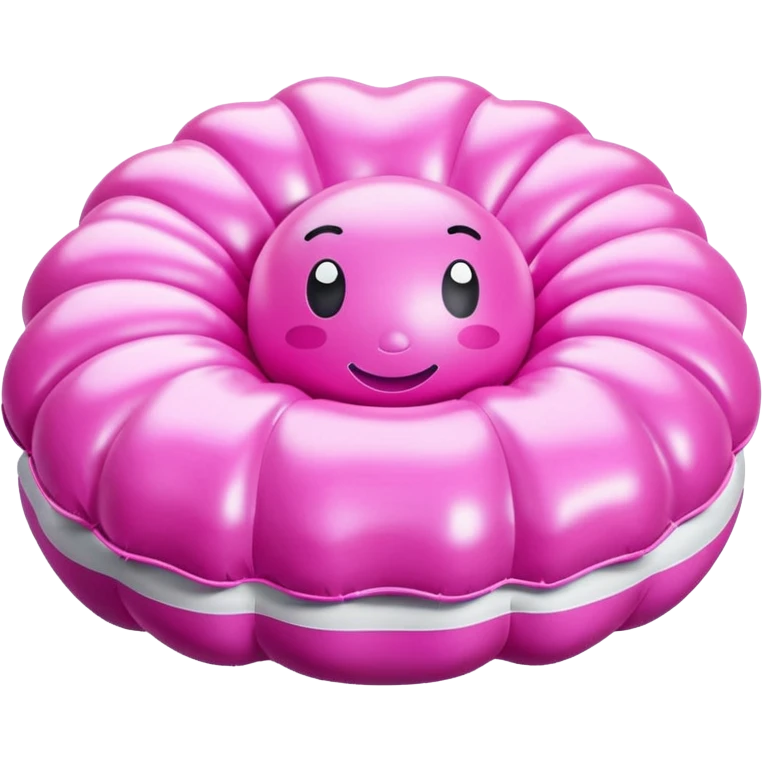 Pink pan concha inflatable sculpture  emoji