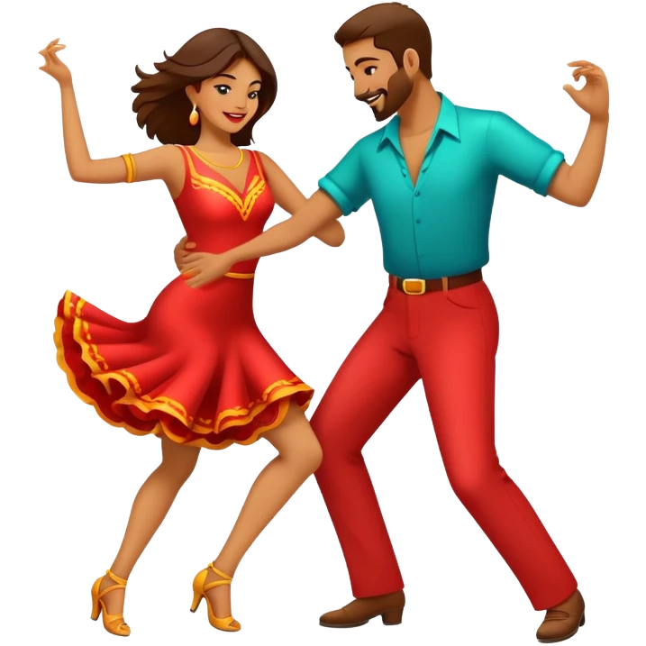 Quiero crear emojis de baile de salón, con parejas bailando salsa, o tango, en pareja e individual. emoji