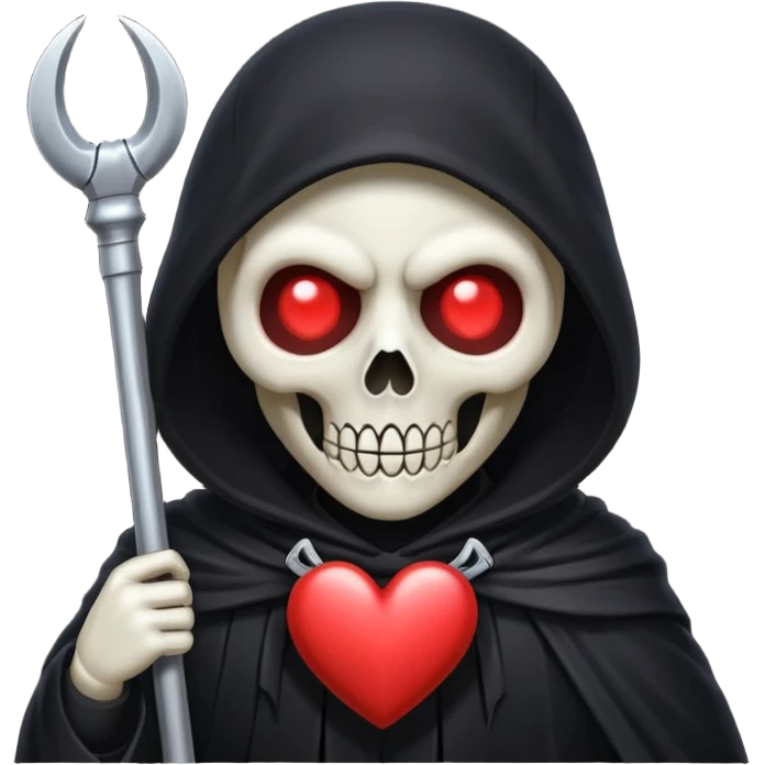 cute reaper with heart eyes face emoji
