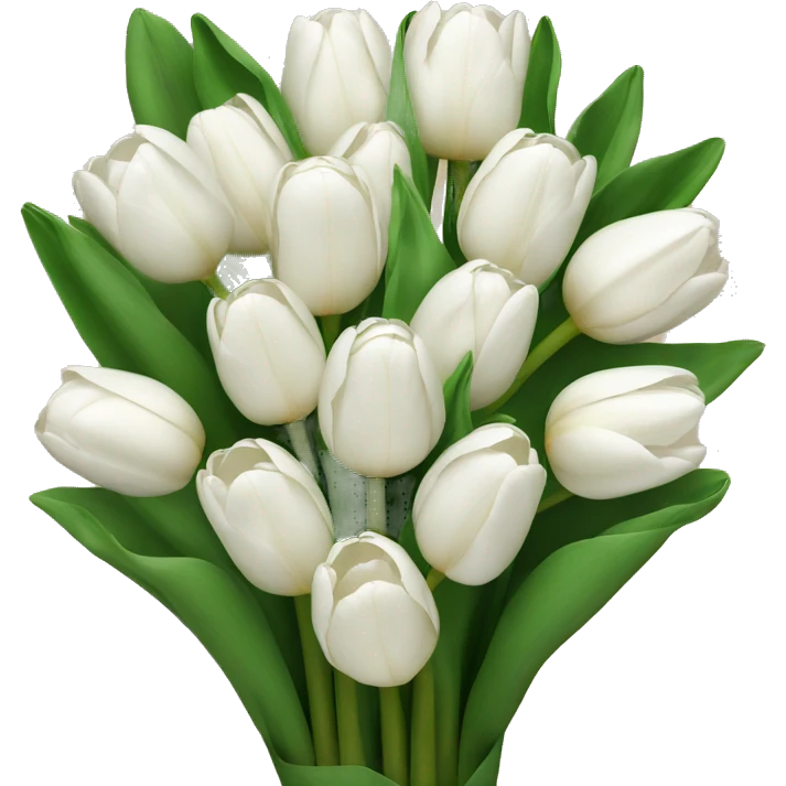 white tulip bouquet  emoji