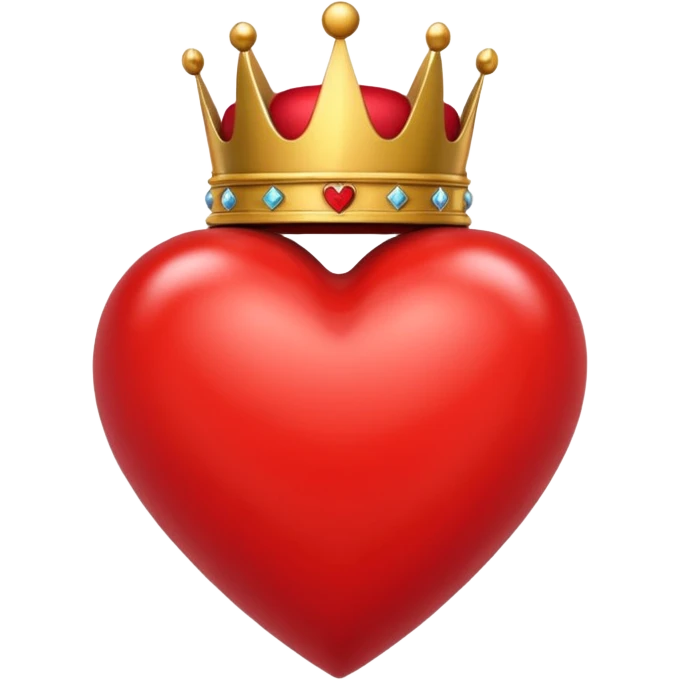 I want a red heart these emoji ❤️ and i also want a crown like this 👑 on it emoji