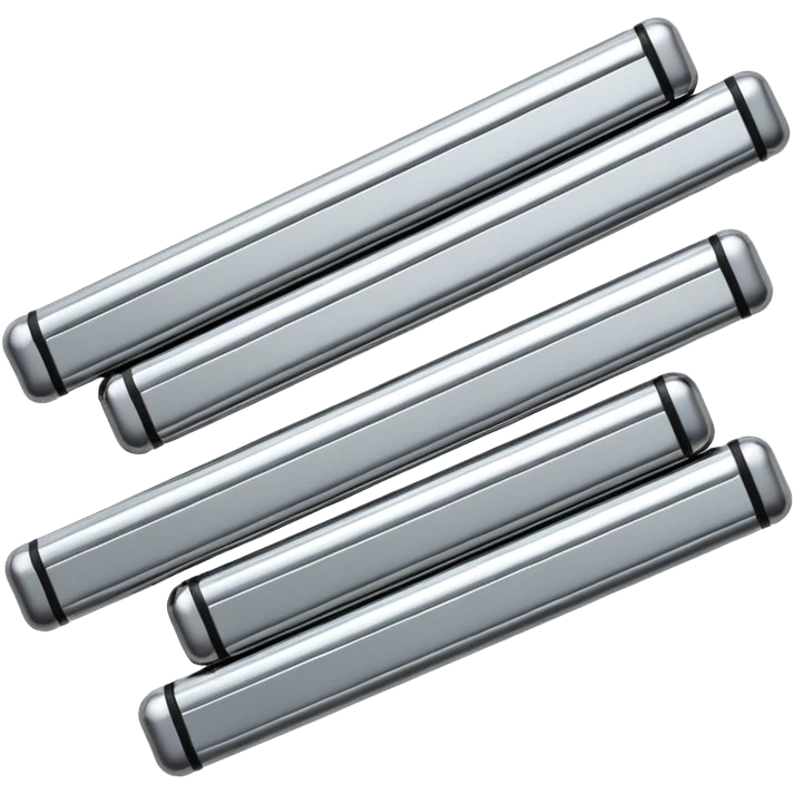 Horizontal multiple little bars merging into a bigger emoji