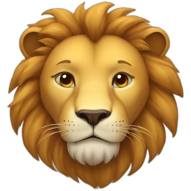 sleepy lion emoji