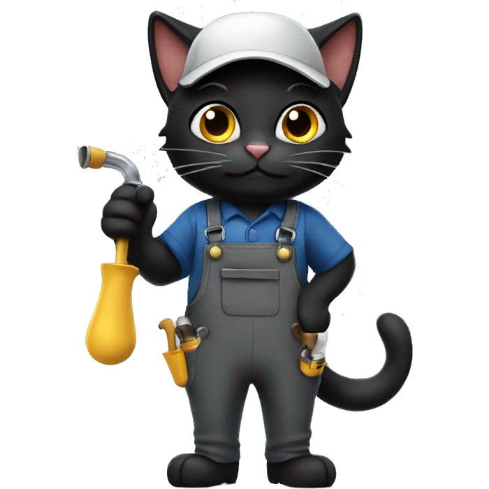 Black cat plumber emoji