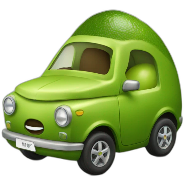 car shaped avocado emoji