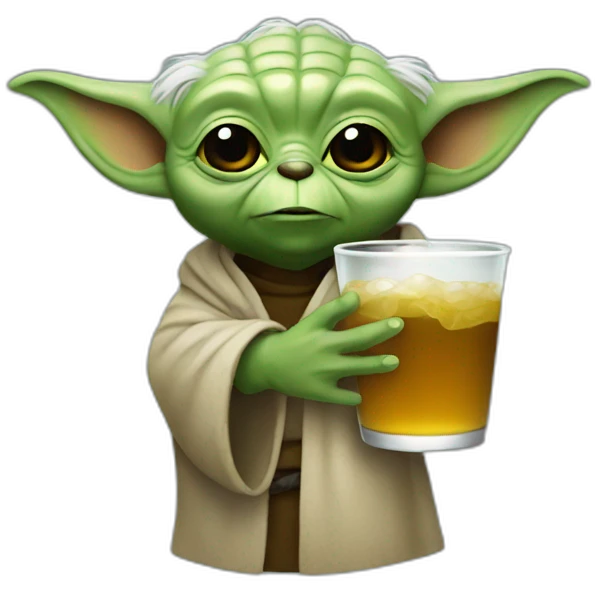 Yoda drink bear emoji