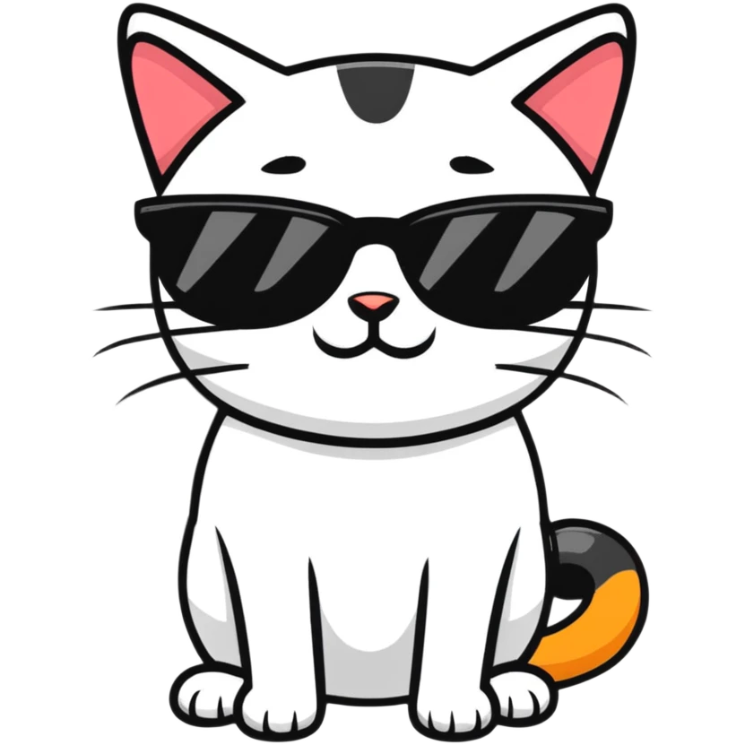 Cat with sunglasses emoji