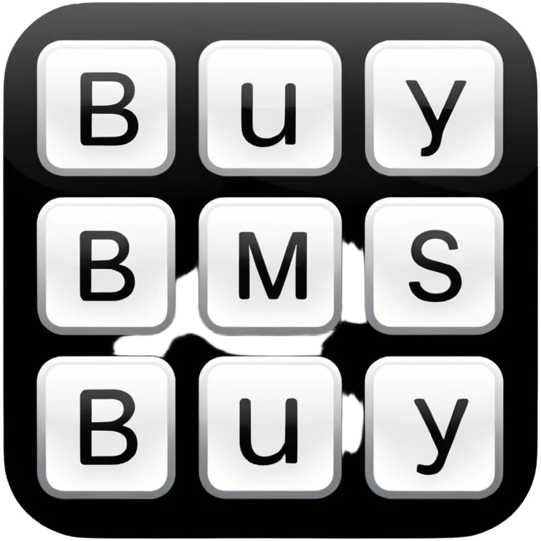  the letters “busy” on a black square  emoji