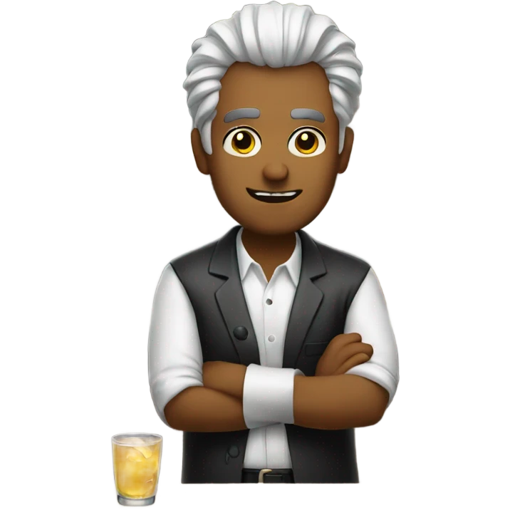 Mad bartender  emoji