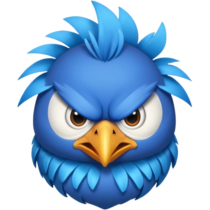 Angry birds blue emoji