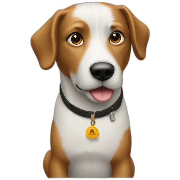 À banking with a dog emoji