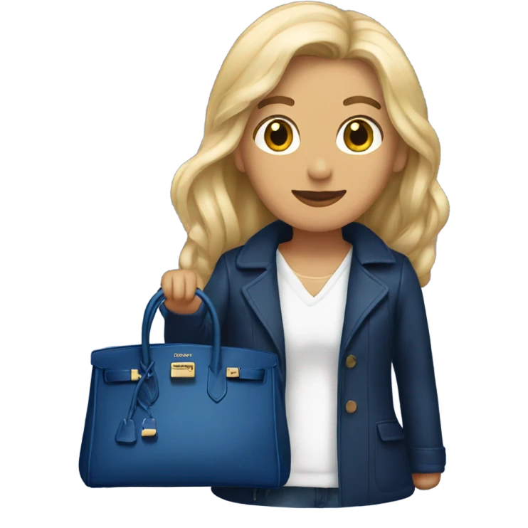 Just a dark blue birkin emoji