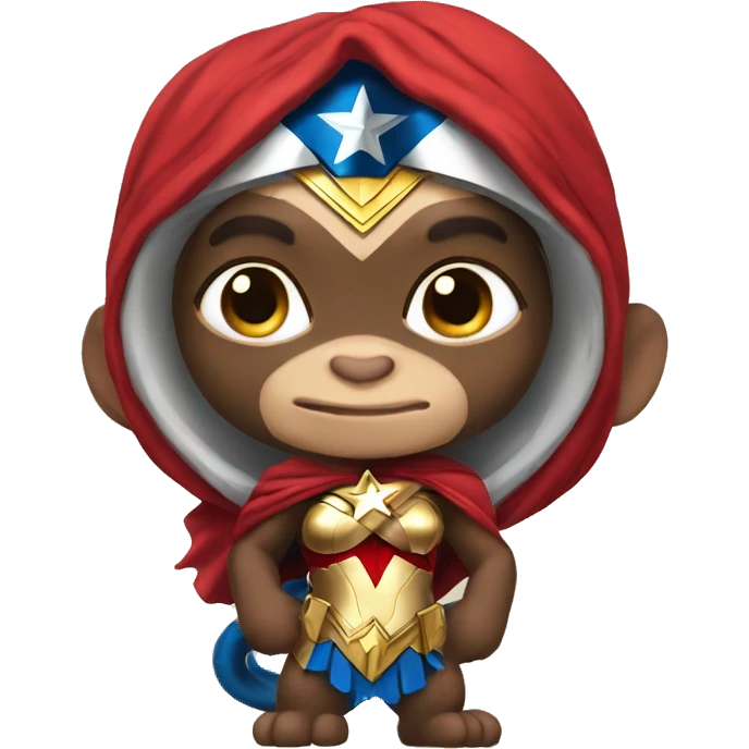 Wonder Woman monkey  emoji