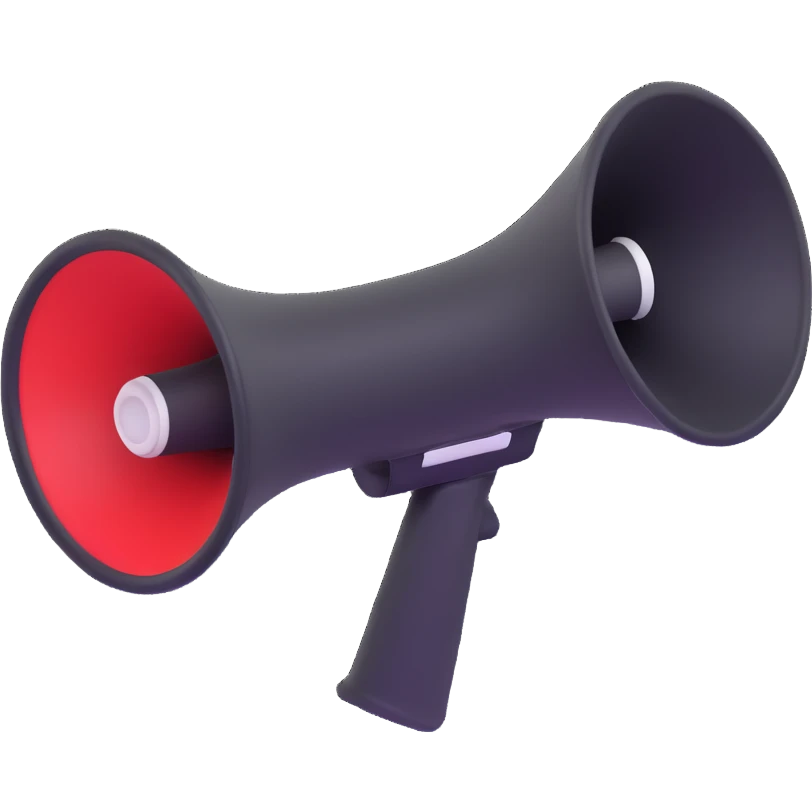 megaphone with sound waves emoji