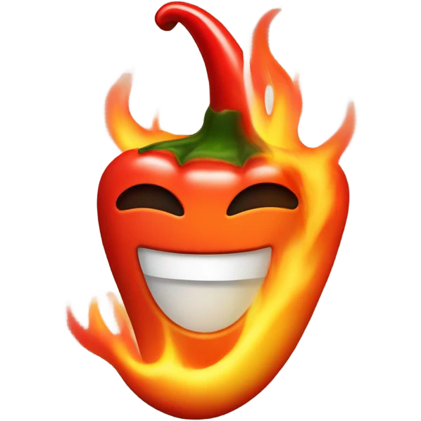Flaming chilis emoji