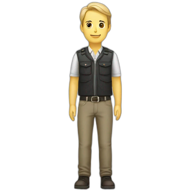 german prototyp person, full body, make it the most german possible emoji