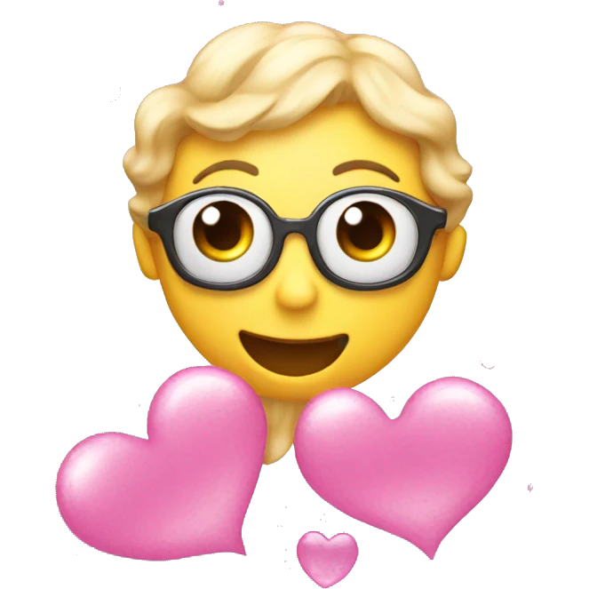 Hearts with bubbles emoji